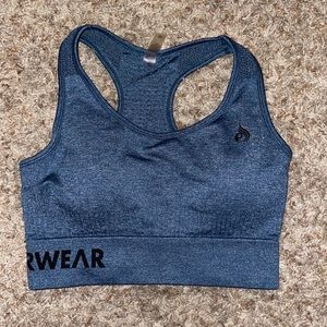 Blue size M Ryderwear seamless sports bra never worn